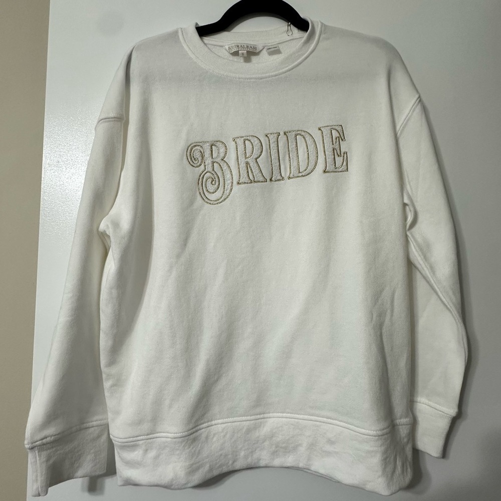 Shiraleah NWT Bride Long Sleeve Ivory Sweatshirt Size M